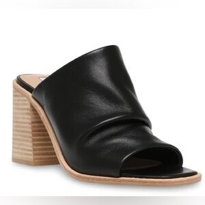Steve Madden | Cru Mule Black Leather Size 7
